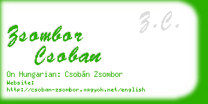 zsombor csoban business card